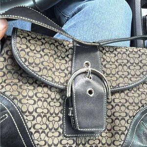 Black coach monogram soho bag